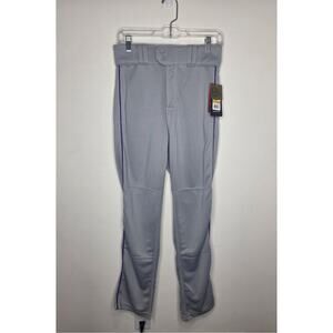 NWT Rawlings grey semi relaxed baseball pants with purple piping - small